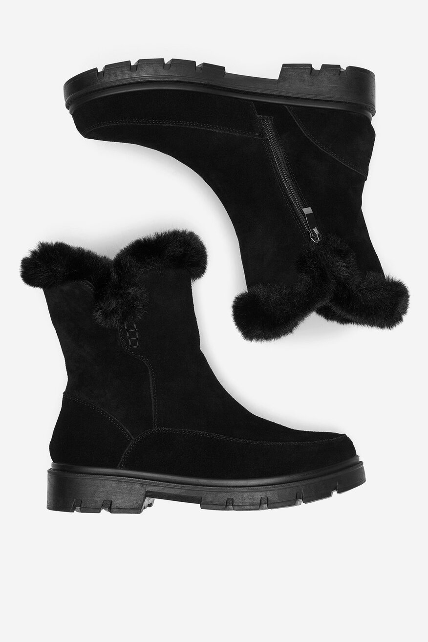 Botki skórzane ocieplane