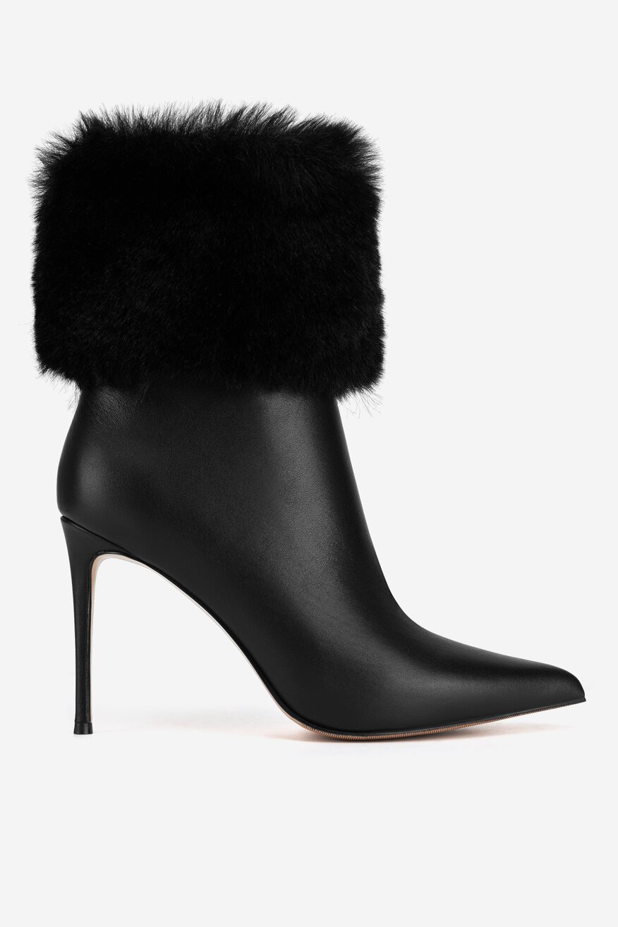 Botki skórzane na szpilce