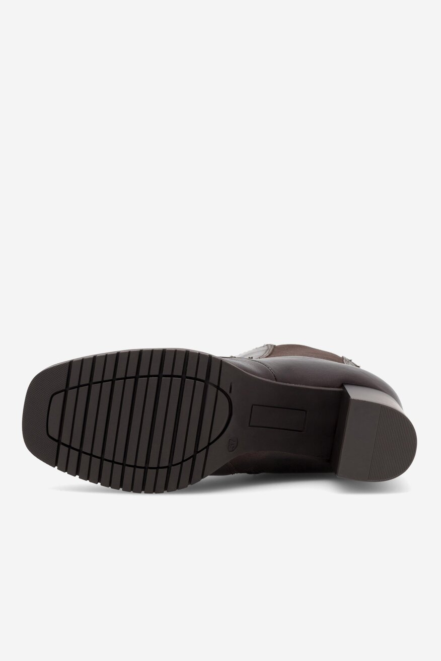 Botki skórzane na słupku