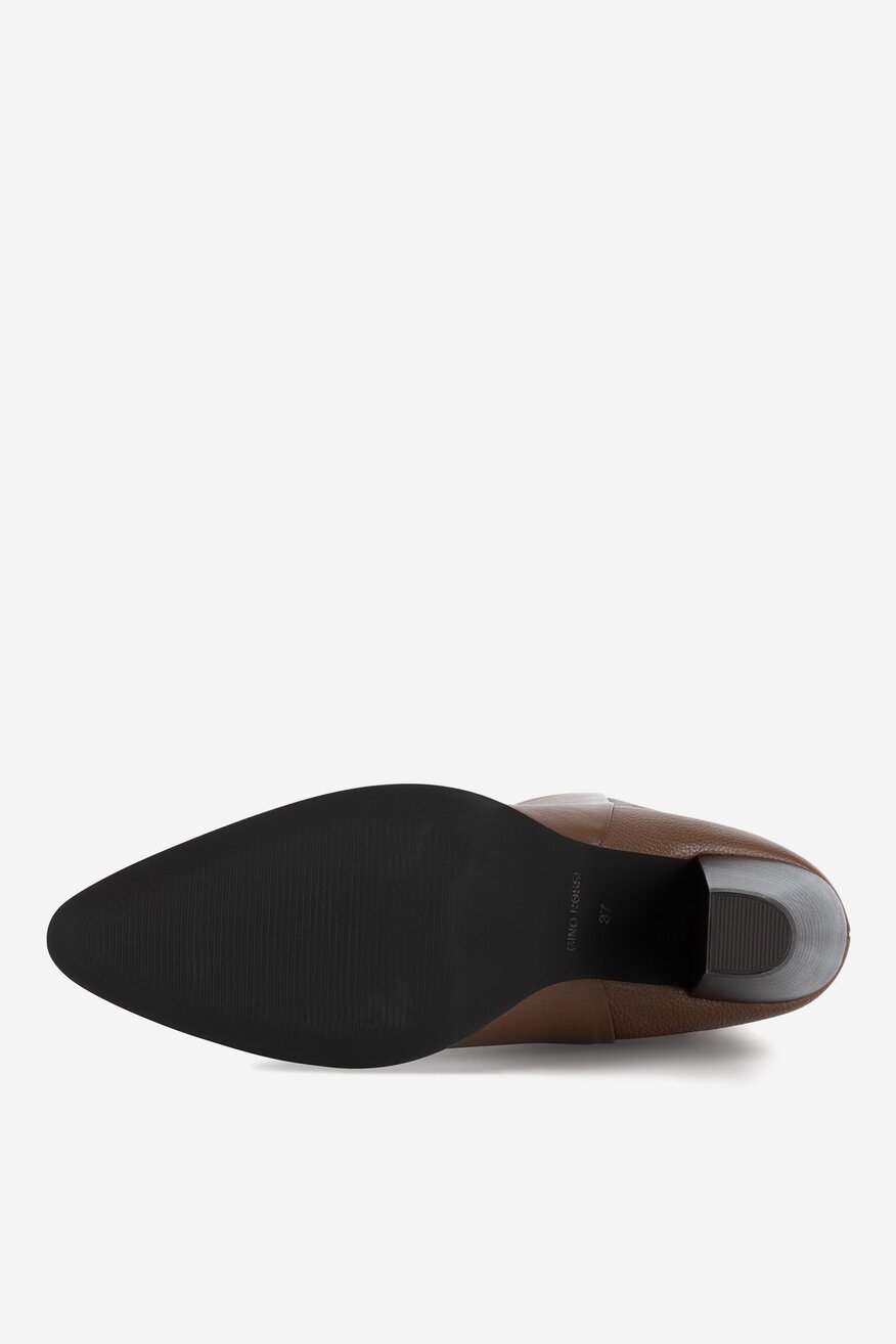 Botki skórzane na słupku