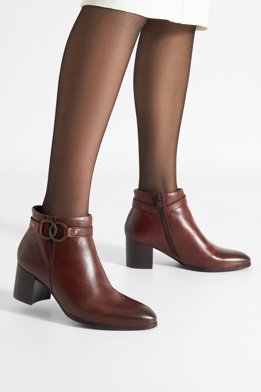 Botki skórzane ocieplane