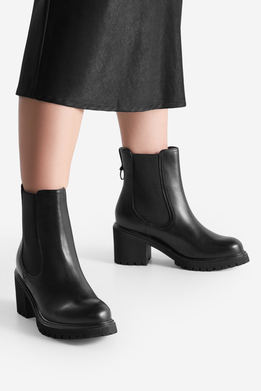 Botki skórzane ocieplane