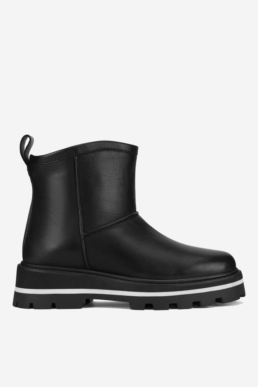 Botki skórzane ocieplane