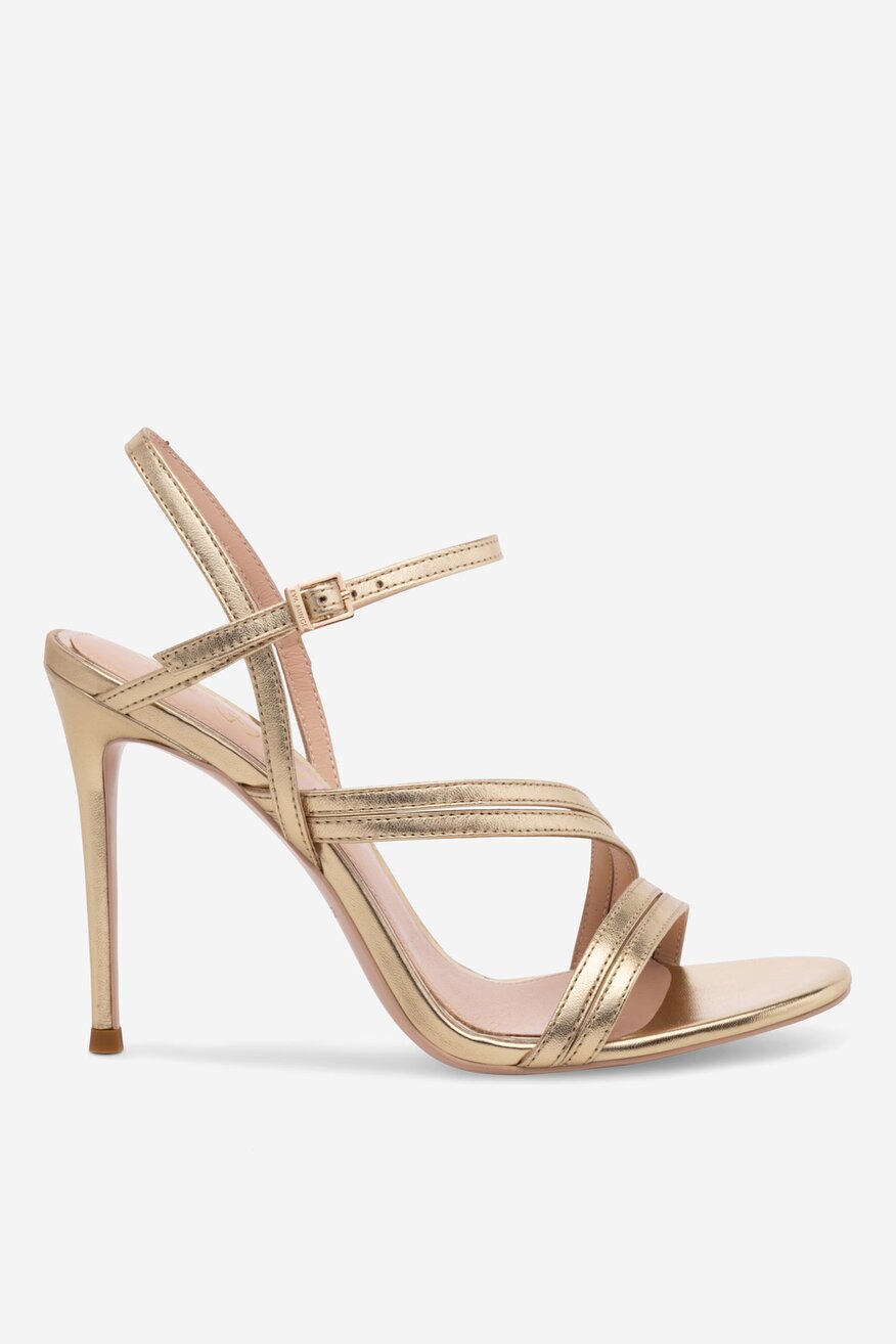 Sandały skórzane na szpilce