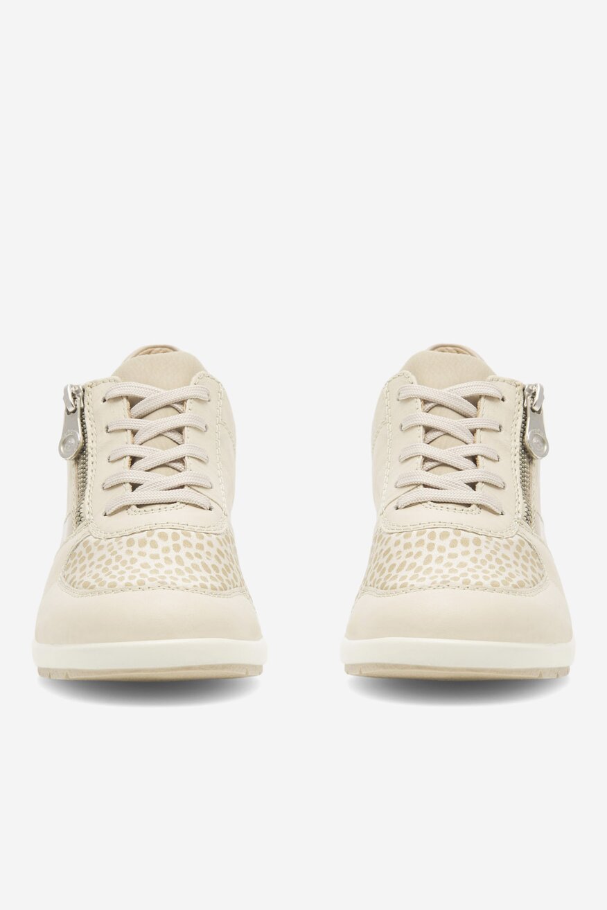 Sneakersy skórzane na koturnie