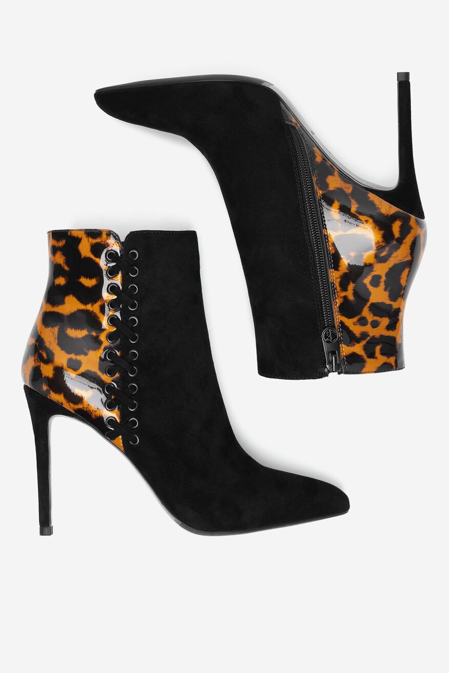 Botki skórzane na szpilce