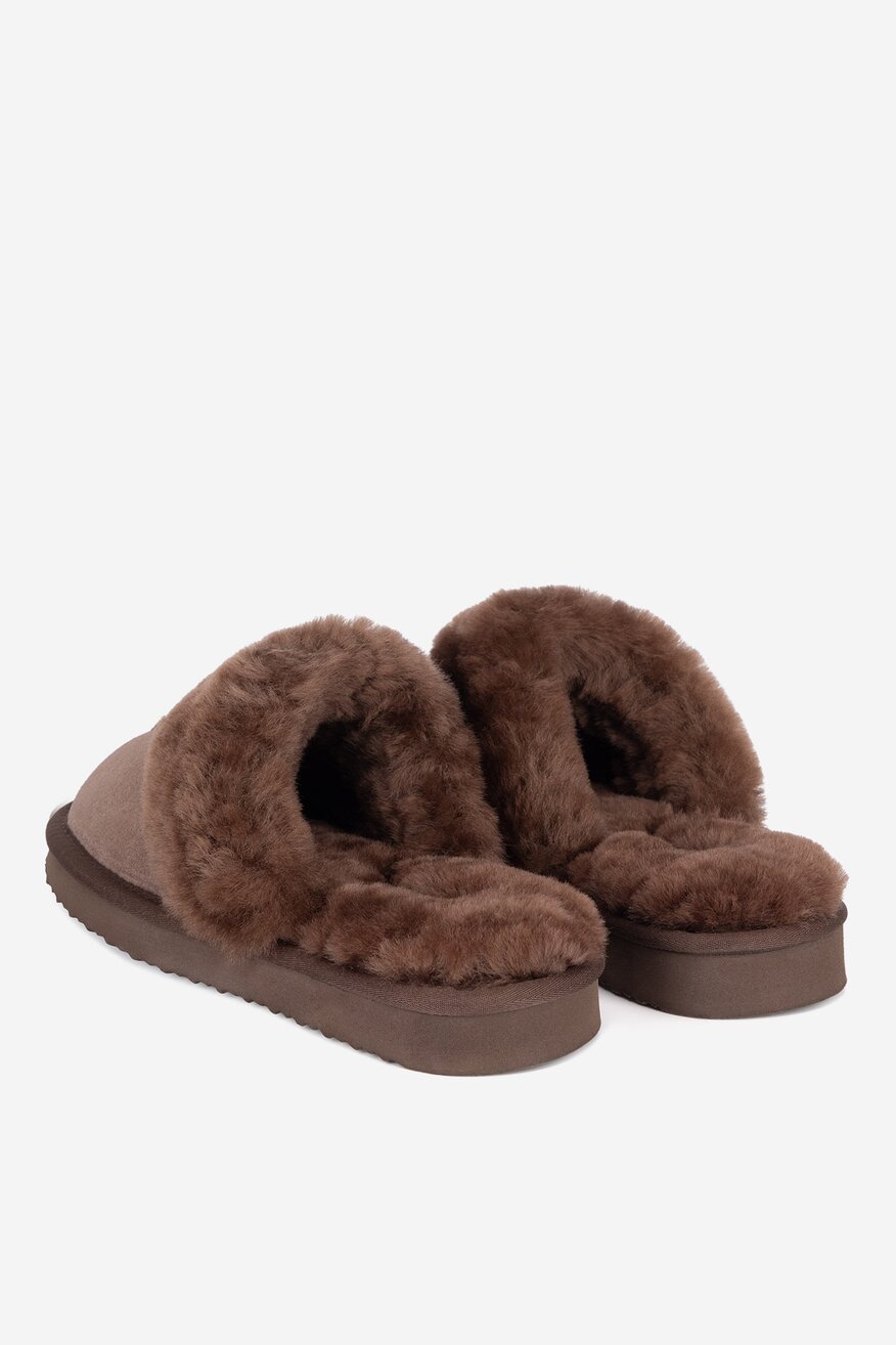 Kapcie skórzane ocieplane