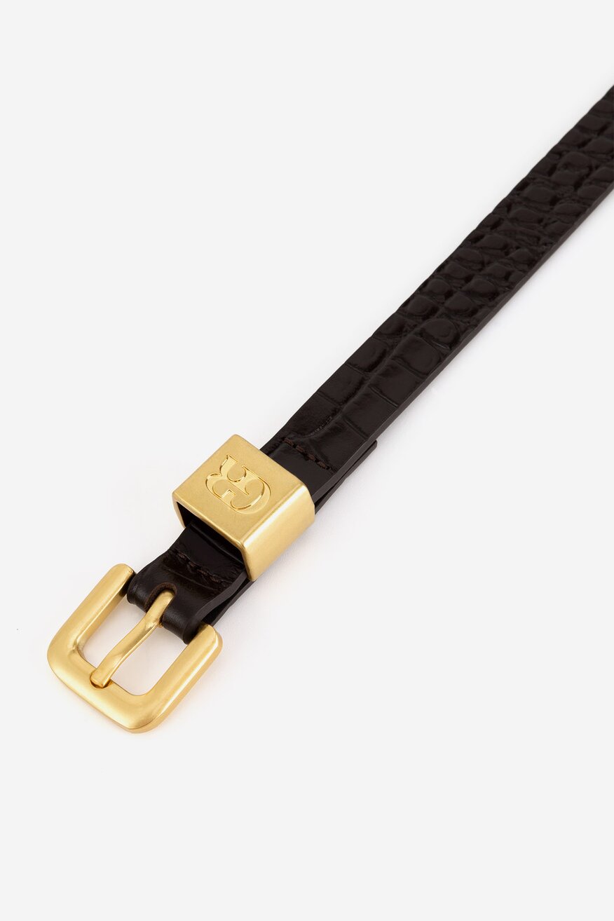 Pasek damski skórzany