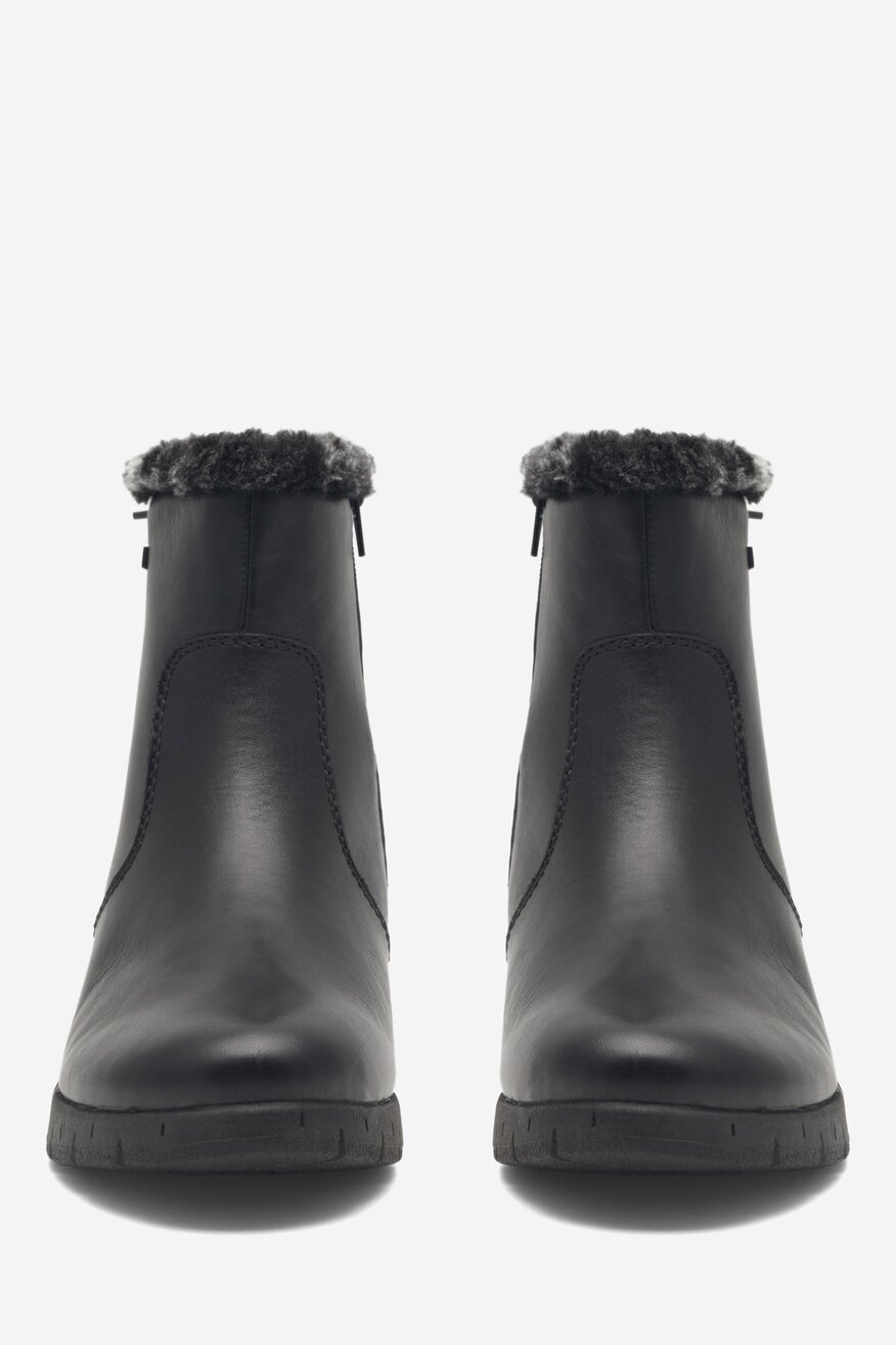 Botki skórzane ocieplane