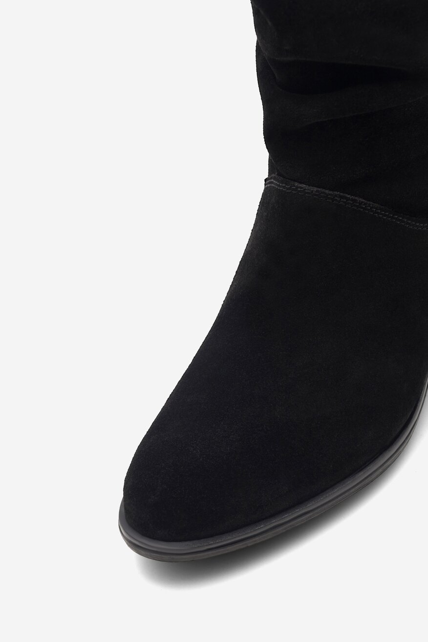 Botki skórzane na słupku