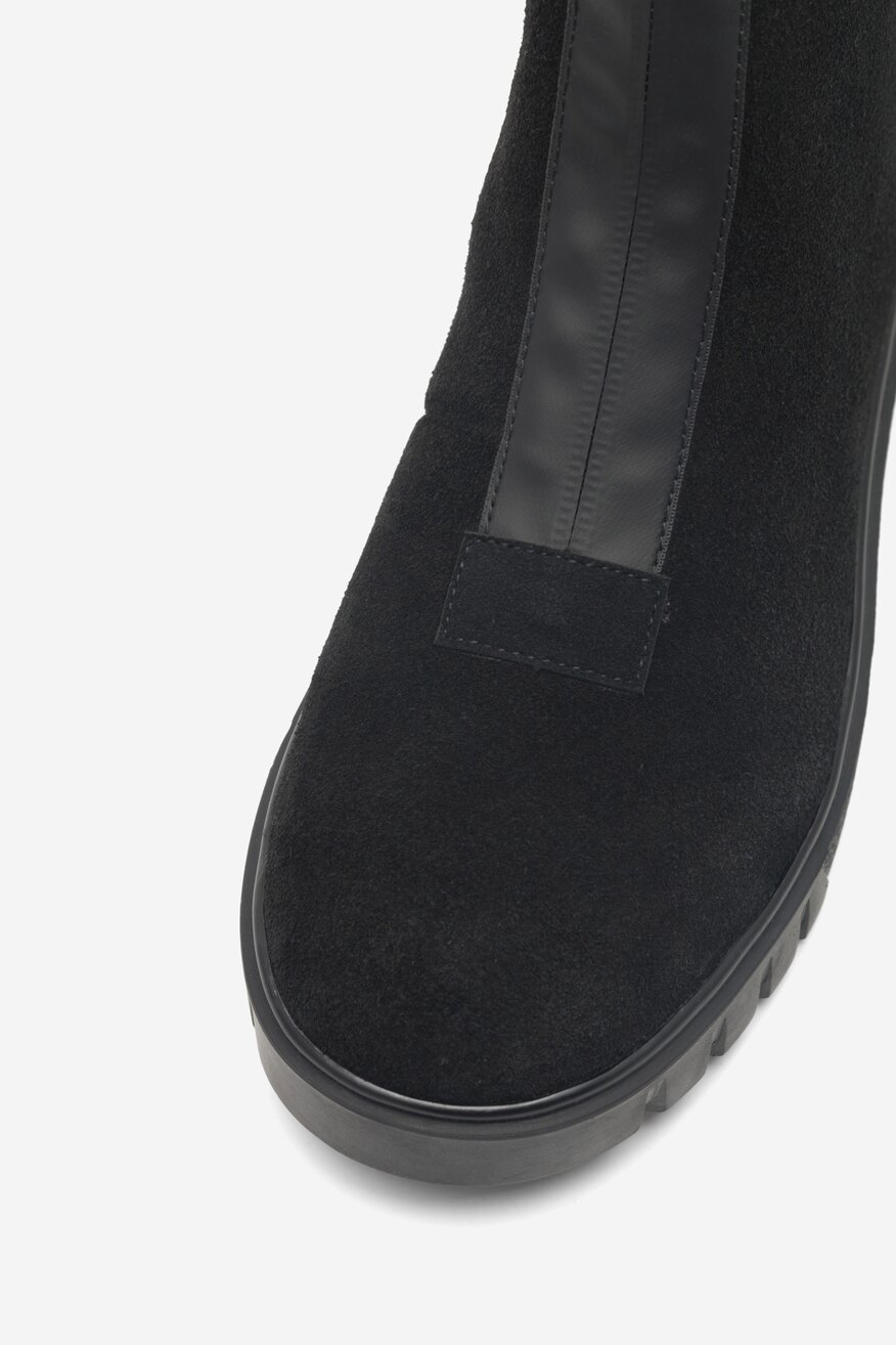 Botki skórzane ocieplane