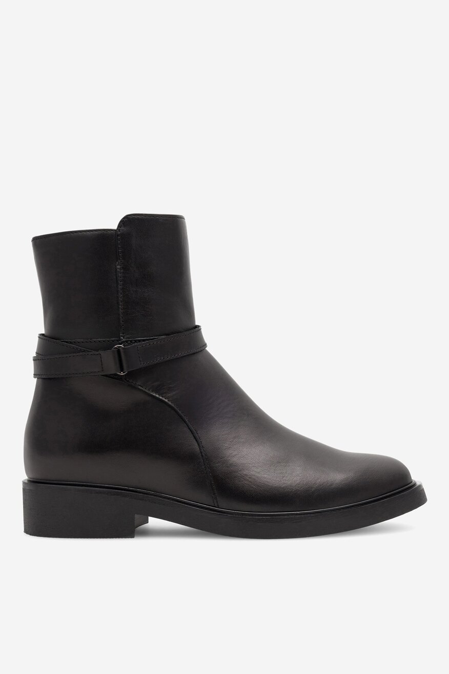 Botki skórzane ocieplane