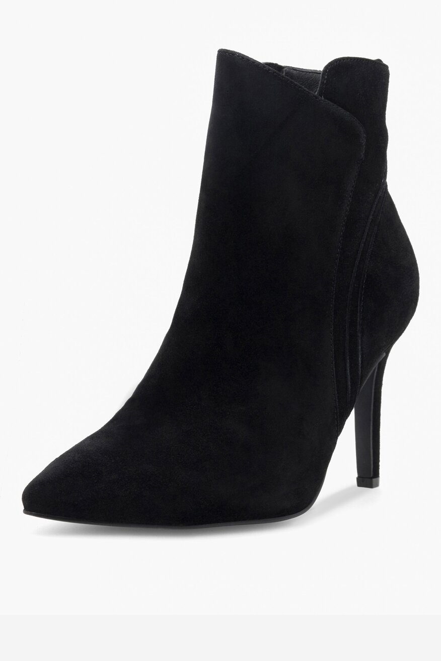 Botki skórzane na szpilce