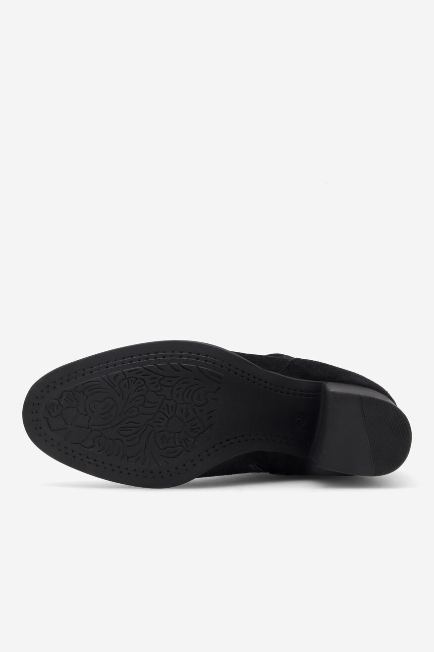 Botki skórzane na słupku