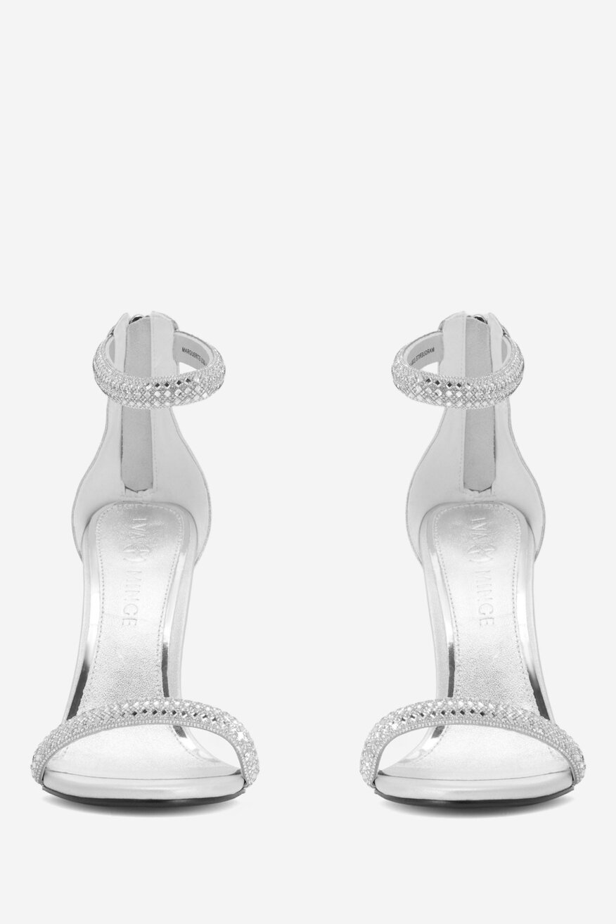 Sandały skórzane na szpilce