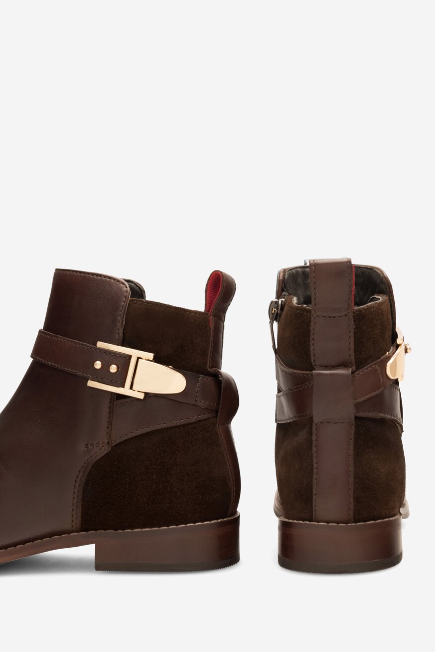 Botki skórzane ocieplane