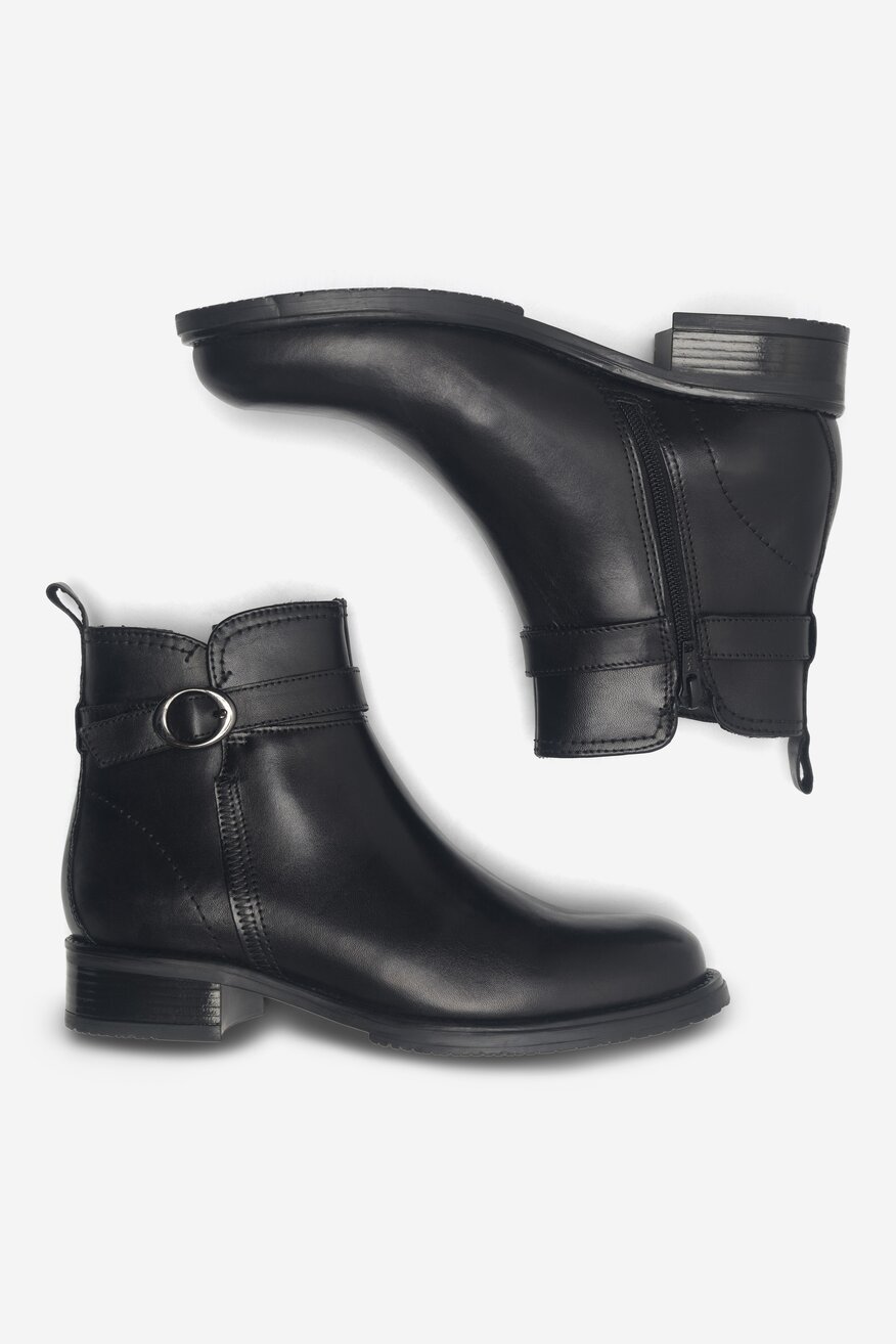 Botki skórzane ocieplane