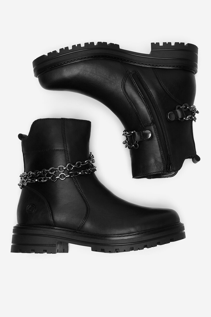 Botki skórzane ocieplane