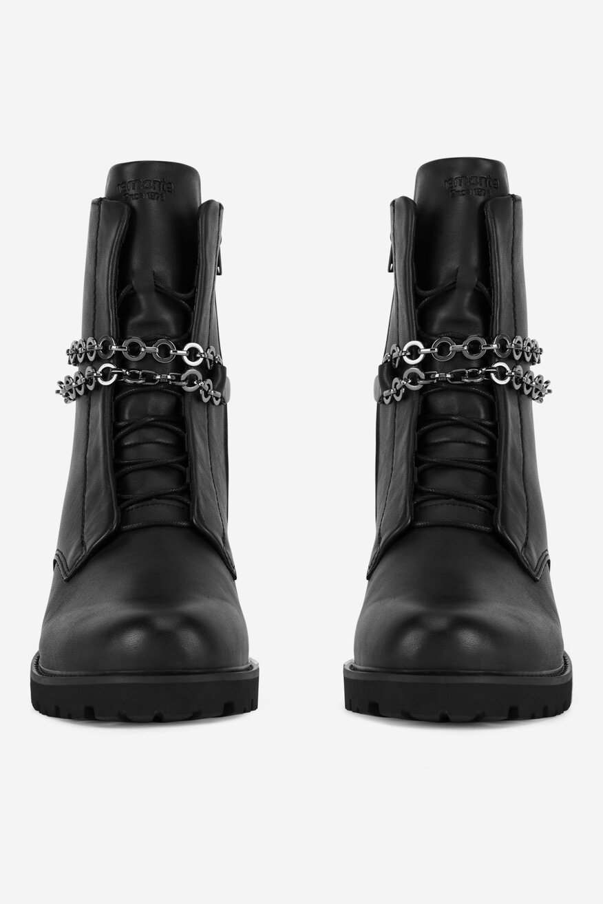 Botki skórzane ocieplane