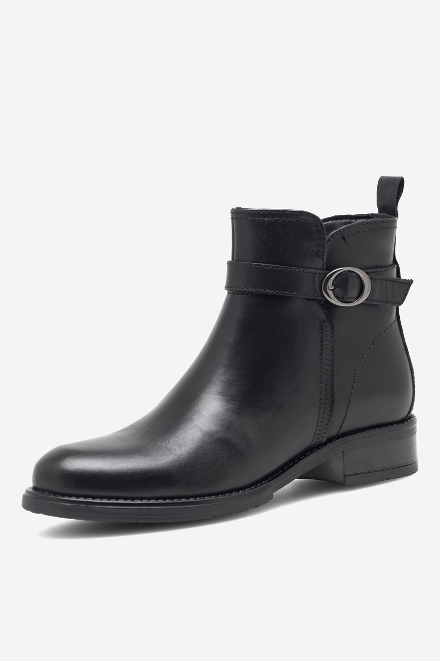 Botki skórzane ocieplane