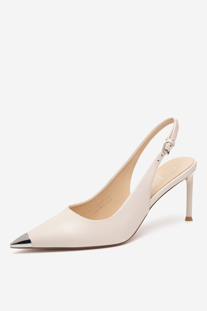 Czółenka skórzane