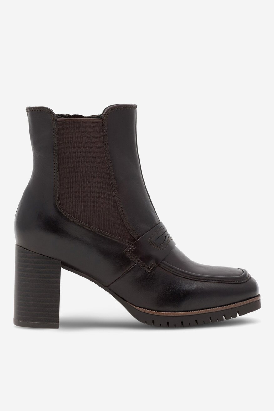 Botki skórzane na słupku