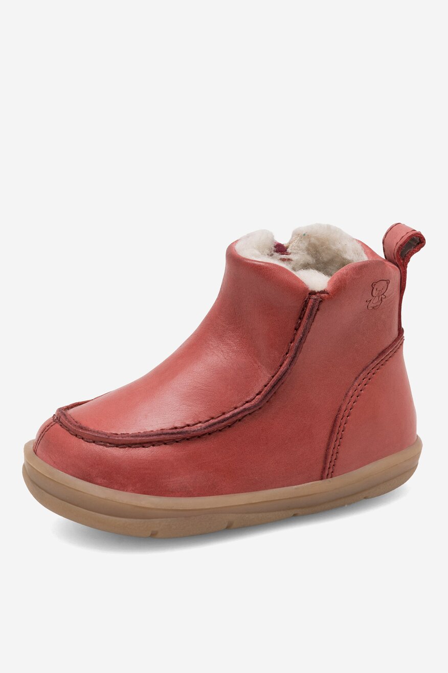 Botki skórzane ocieplane