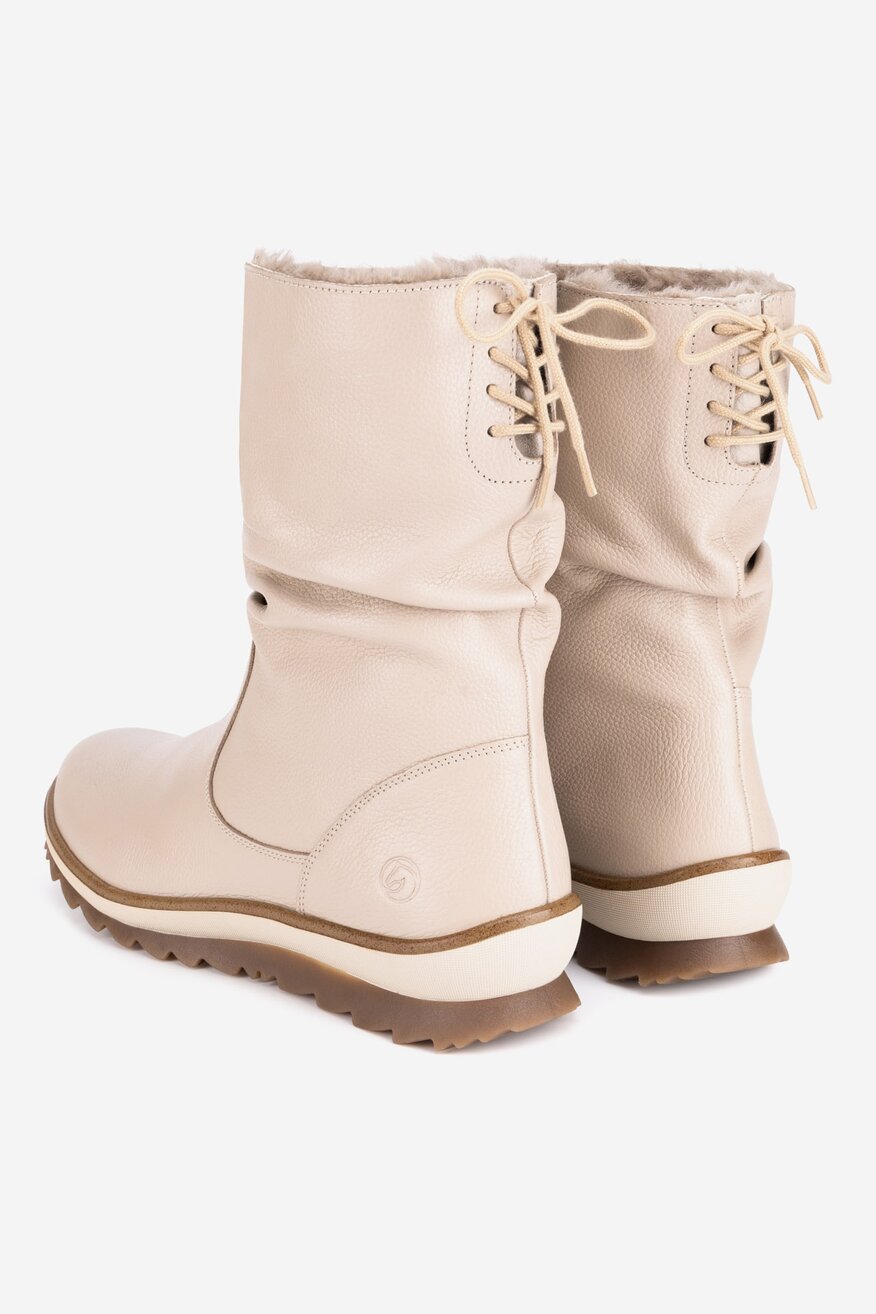 Botki skórzane ocieplane