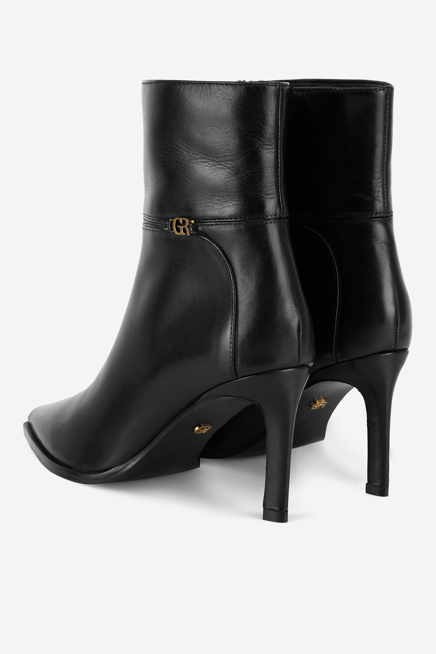 Botki skórzane na szpilce