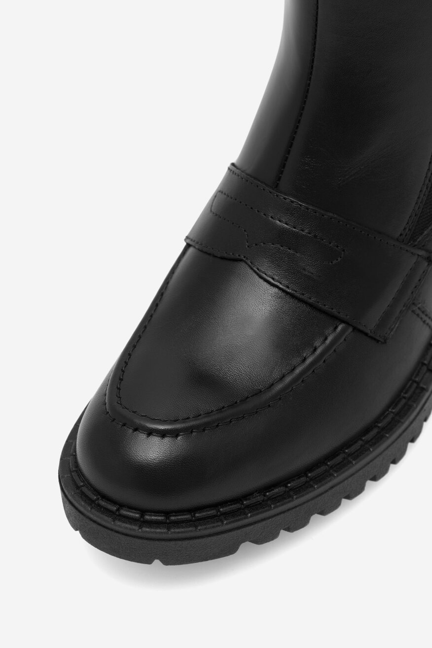 Botki skórzane ocieplane