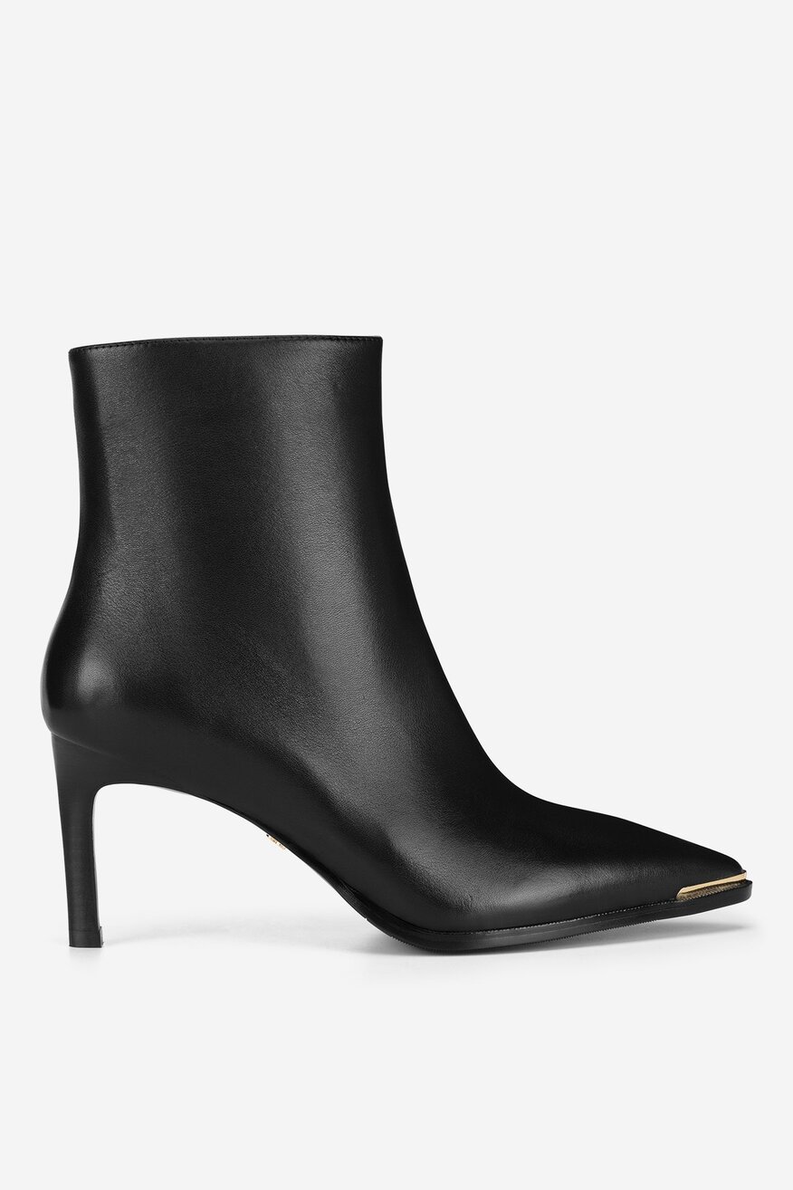 Botki skórzane na szpilce