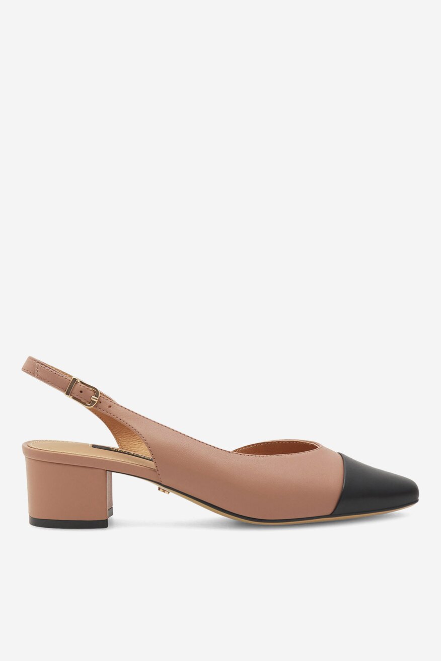 Czółenka skórzane