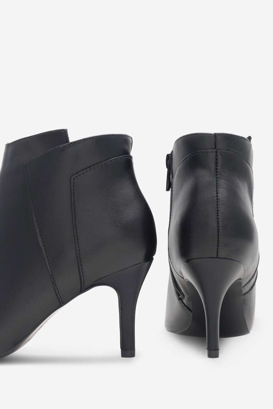 Botki skórzane na szpilce