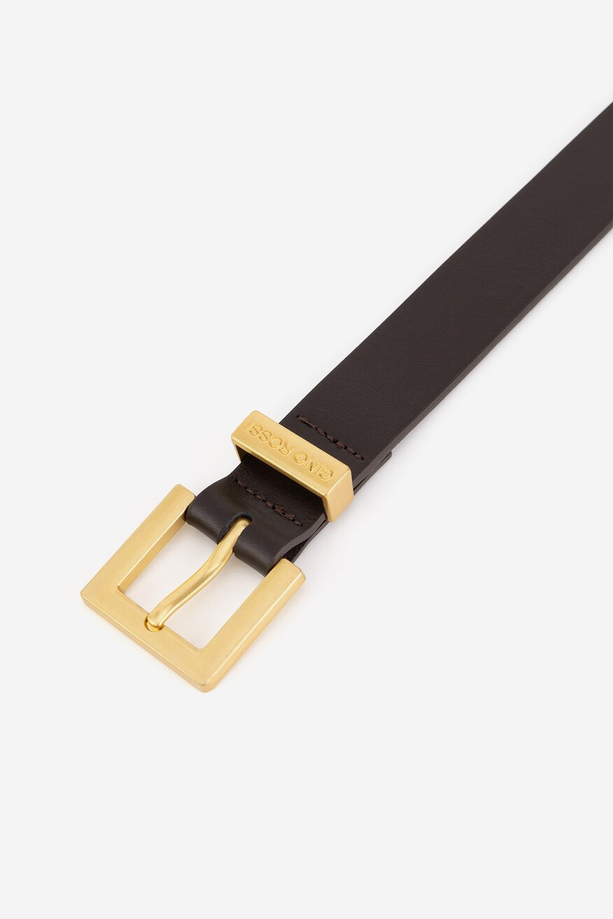 Pasek damski skórzany