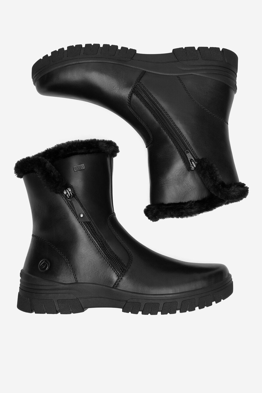 Botki skórzane ocieplane
