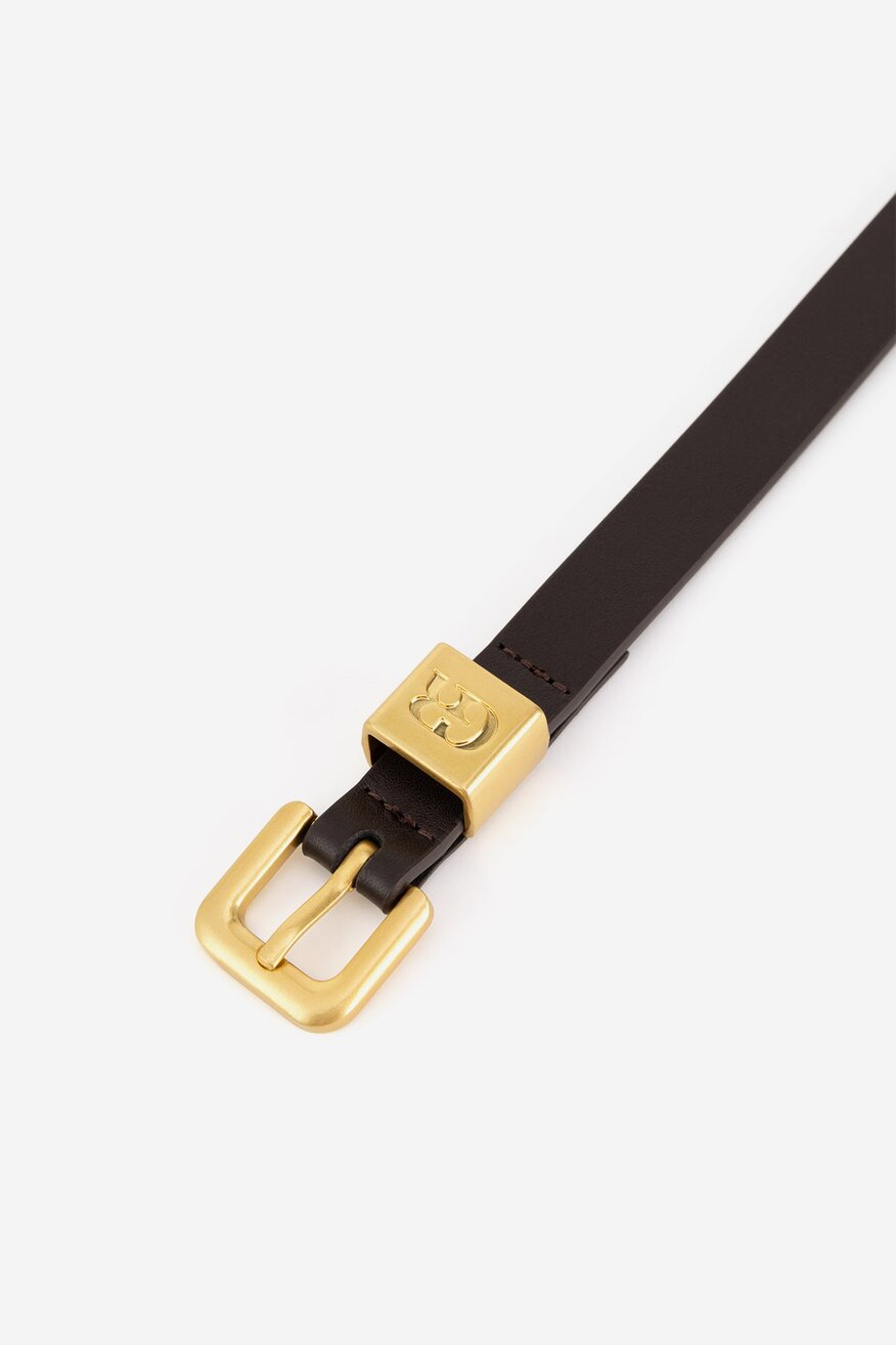 Pasek damski skórzany