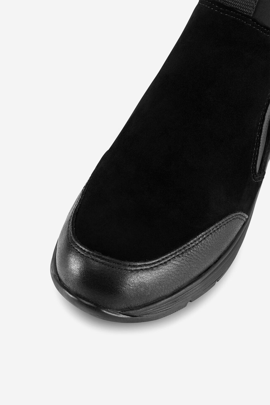 Botki skórzane ocieplane