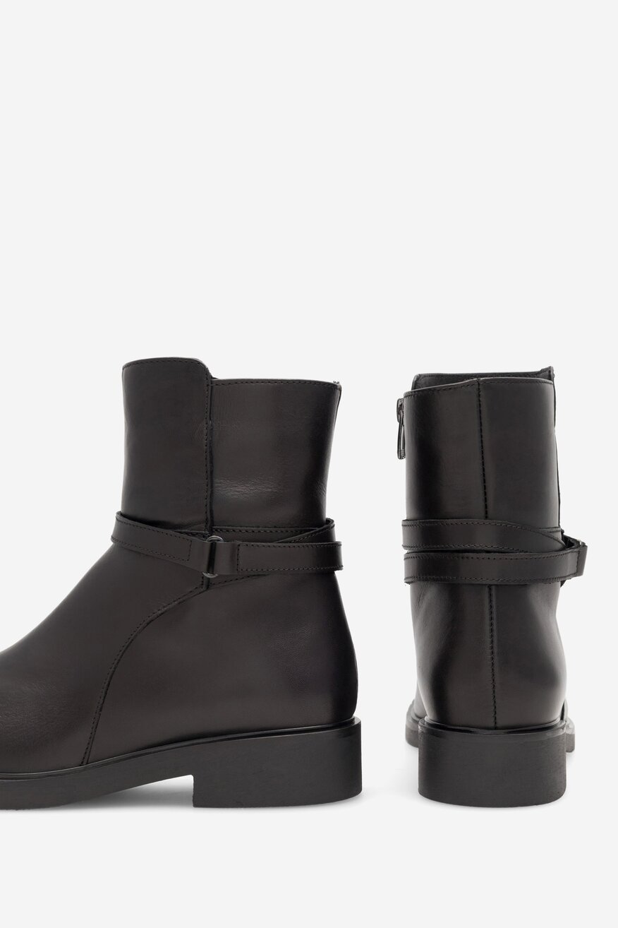 Botki skórzane ocieplane