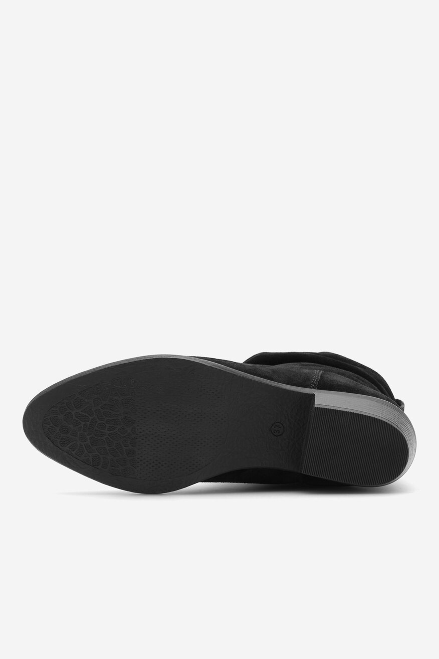 Botki skórzane na słupku