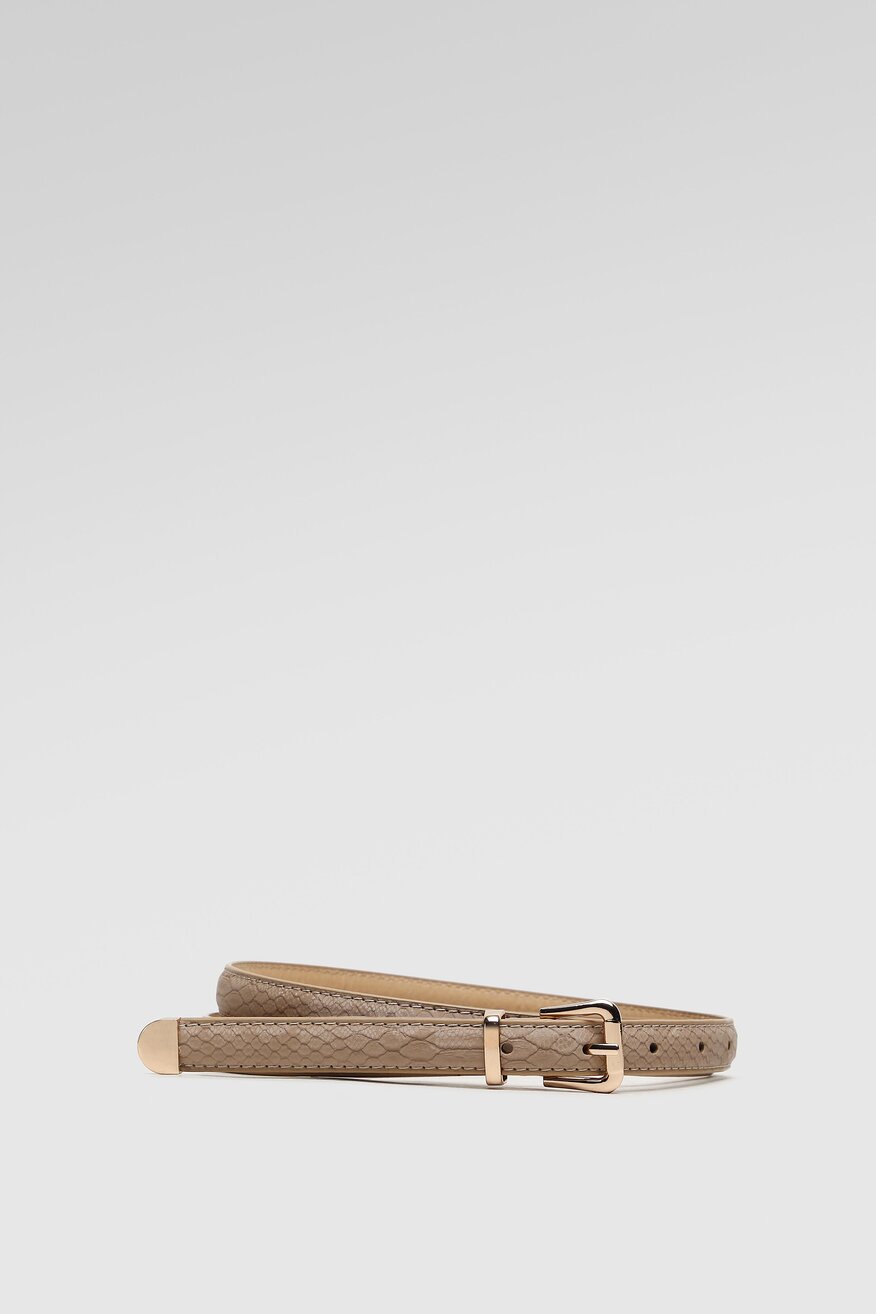 Pasek damski beżowy
