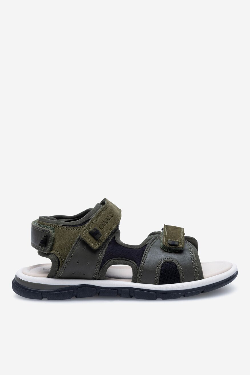 Sandały skórzane na rzepy