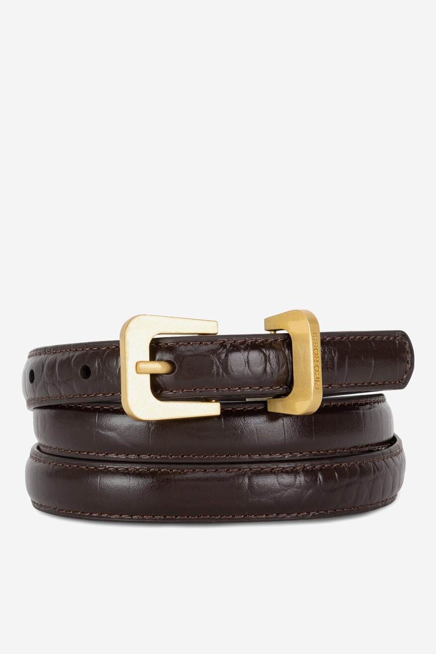 Pasek damski skórzany