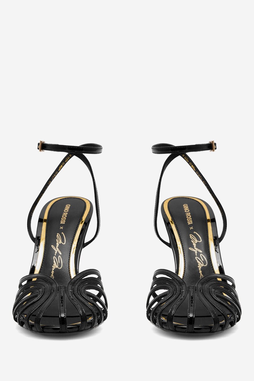 Sandały skórzane na szpilce