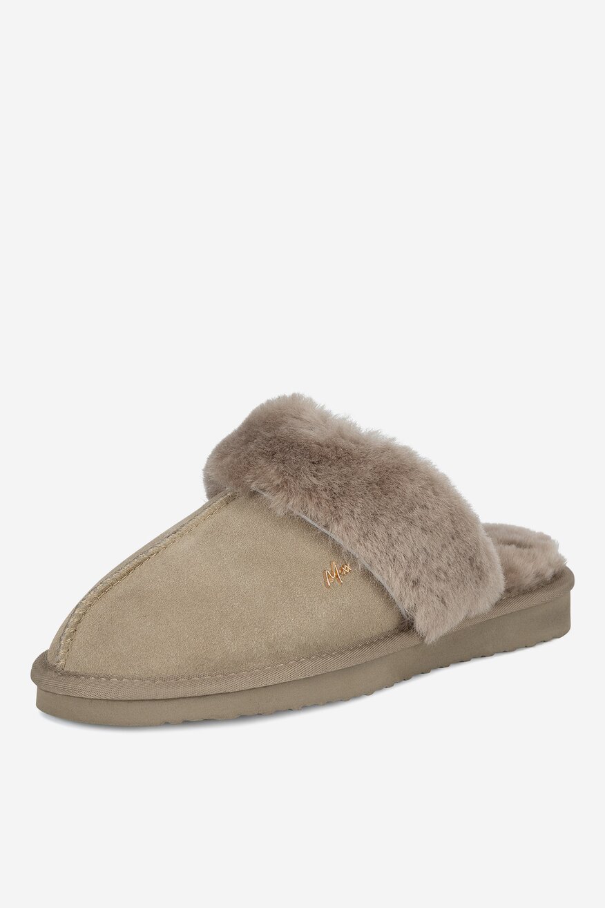 Kapcie skórzane ocieplane