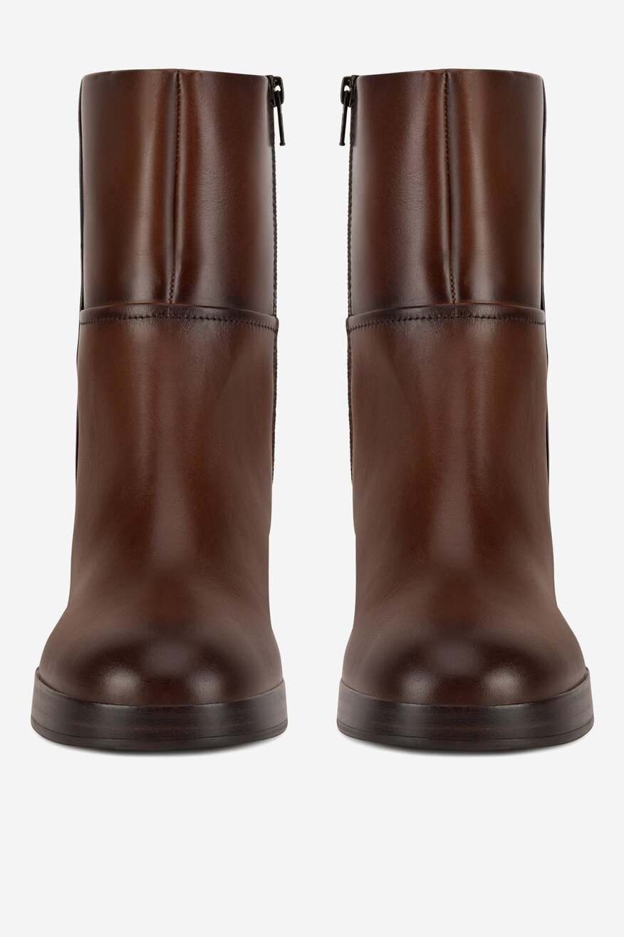 Botki skórzane ocieplane