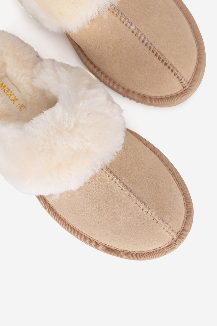 Kapcie skórzane ocieplane