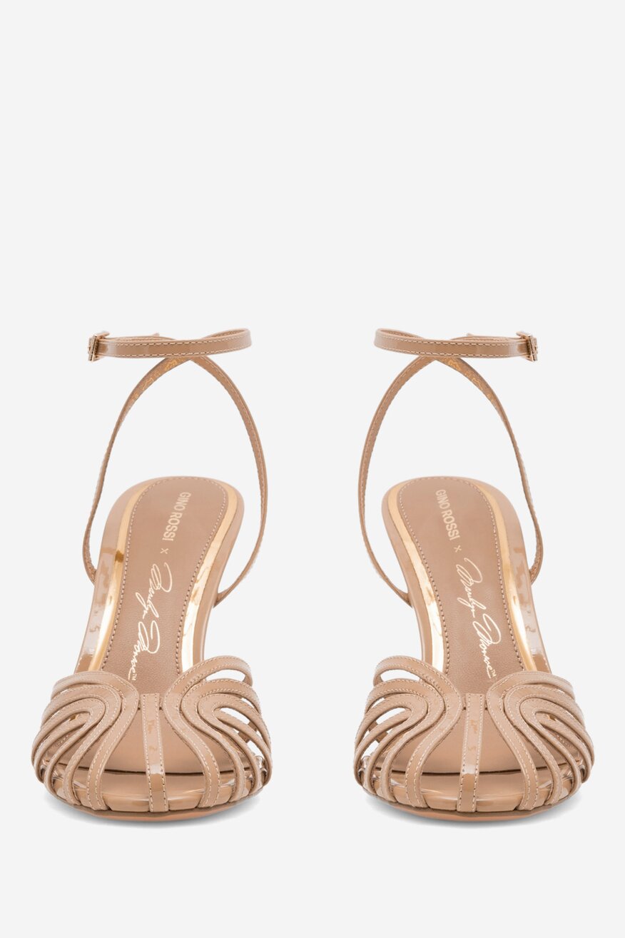 Sandały skórzane na szpilce