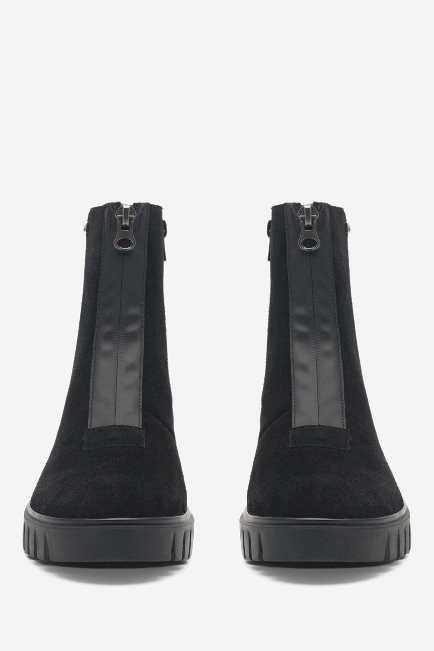 Botki skórzane ocieplane