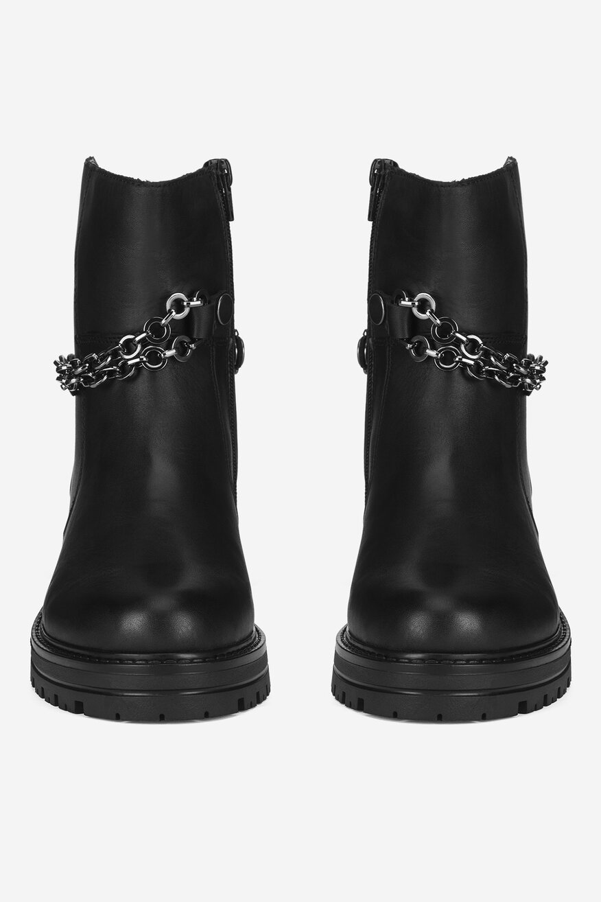 Botki skórzane ocieplane