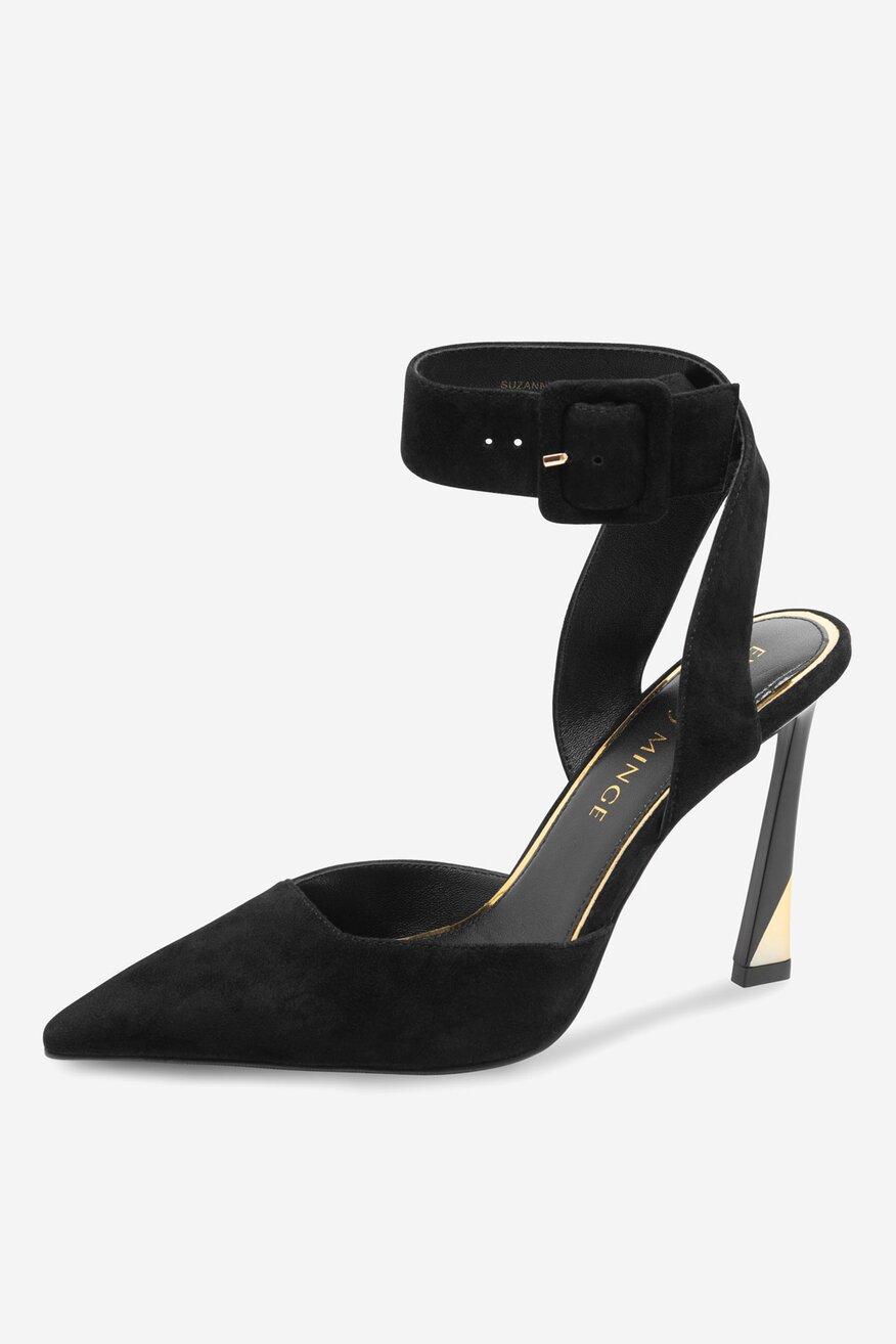 Czółenka skórzane